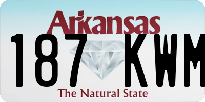 AR license plate 187KWM