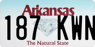 AR license plate 187KWN