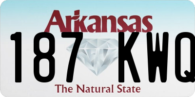 AR license plate 187KWQ