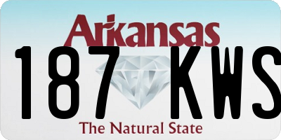 AR license plate 187KWS