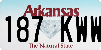 AR license plate 187KWW