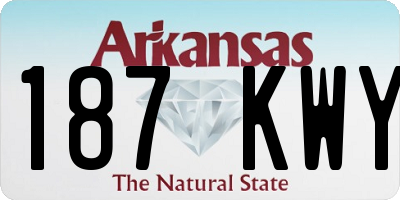 AR license plate 187KWY
