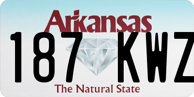 AR license plate 187KWZ