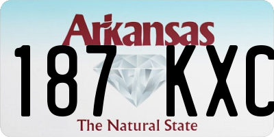 AR license plate 187KXC