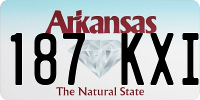 AR license plate 187KXI