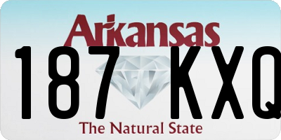 AR license plate 187KXQ