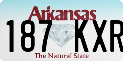 AR license plate 187KXR