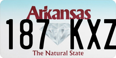 AR license plate 187KXZ