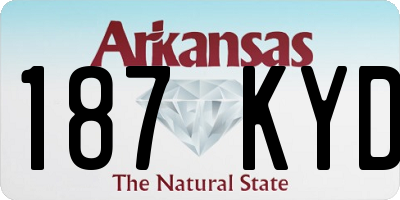 AR license plate 187KYD