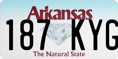 AR license plate 187KYG