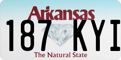 AR license plate 187KYI