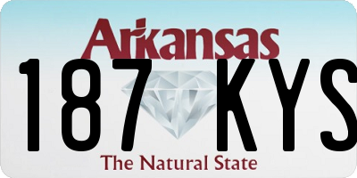 AR license plate 187KYS