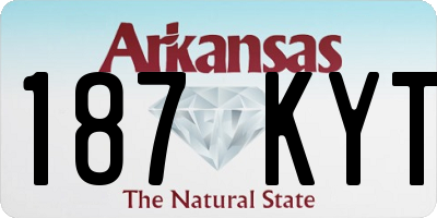 AR license plate 187KYT