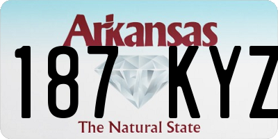 AR license plate 187KYZ