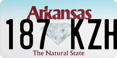 AR license plate 187KZH