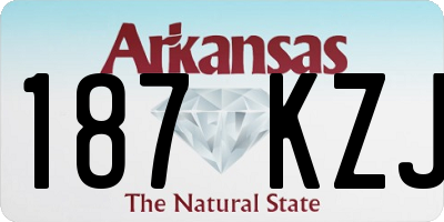 AR license plate 187KZJ
