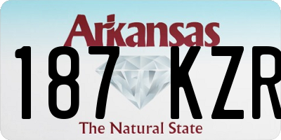 AR license plate 187KZR