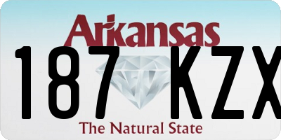 AR license plate 187KZX