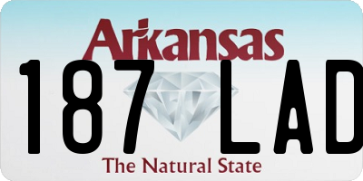 AR license plate 187LAD