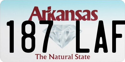 AR license plate 187LAF