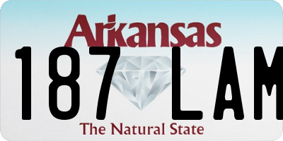 AR license plate 187LAM