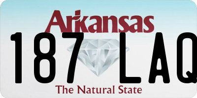 AR license plate 187LAQ