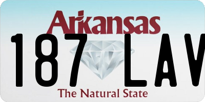 AR license plate 187LAV