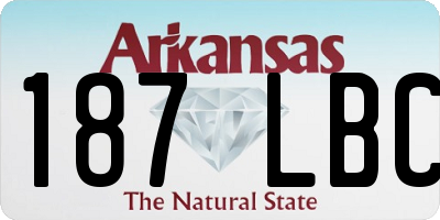 AR license plate 187LBC