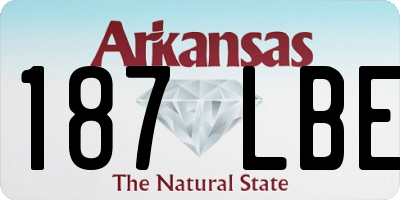 AR license plate 187LBE