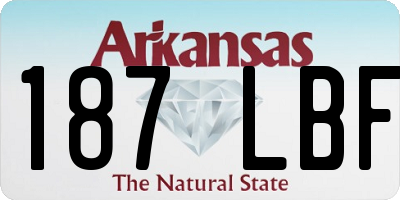AR license plate 187LBF
