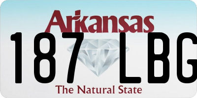 AR license plate 187LBG