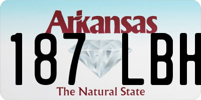 AR license plate 187LBH