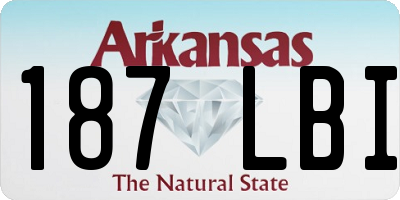 AR license plate 187LBI