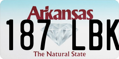 AR license plate 187LBK