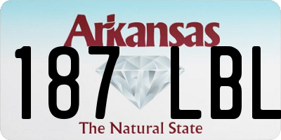 AR license plate 187LBL