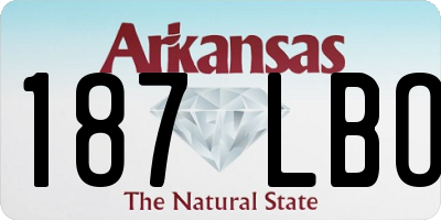 AR license plate 187LBO
