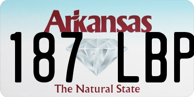 AR license plate 187LBP