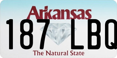 AR license plate 187LBQ