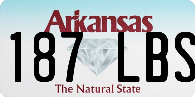 AR license plate 187LBS