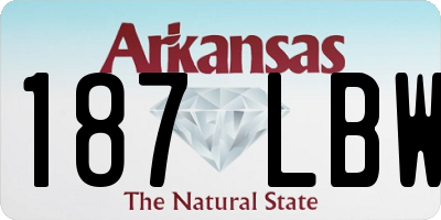 AR license plate 187LBW