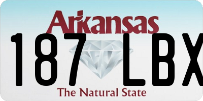 AR license plate 187LBX