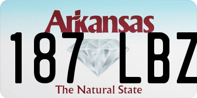 AR license plate 187LBZ