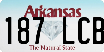 AR license plate 187LCB