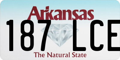 AR license plate 187LCE