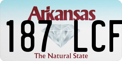 AR license plate 187LCF
