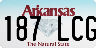 AR license plate 187LCG