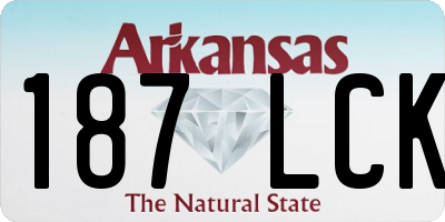 AR license plate 187LCK