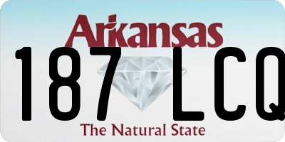AR license plate 187LCQ