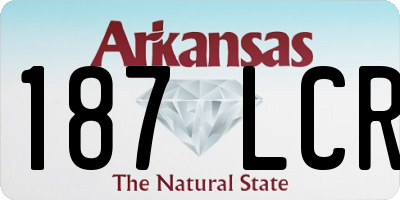 AR license plate 187LCR