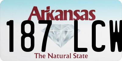 AR license plate 187LCW